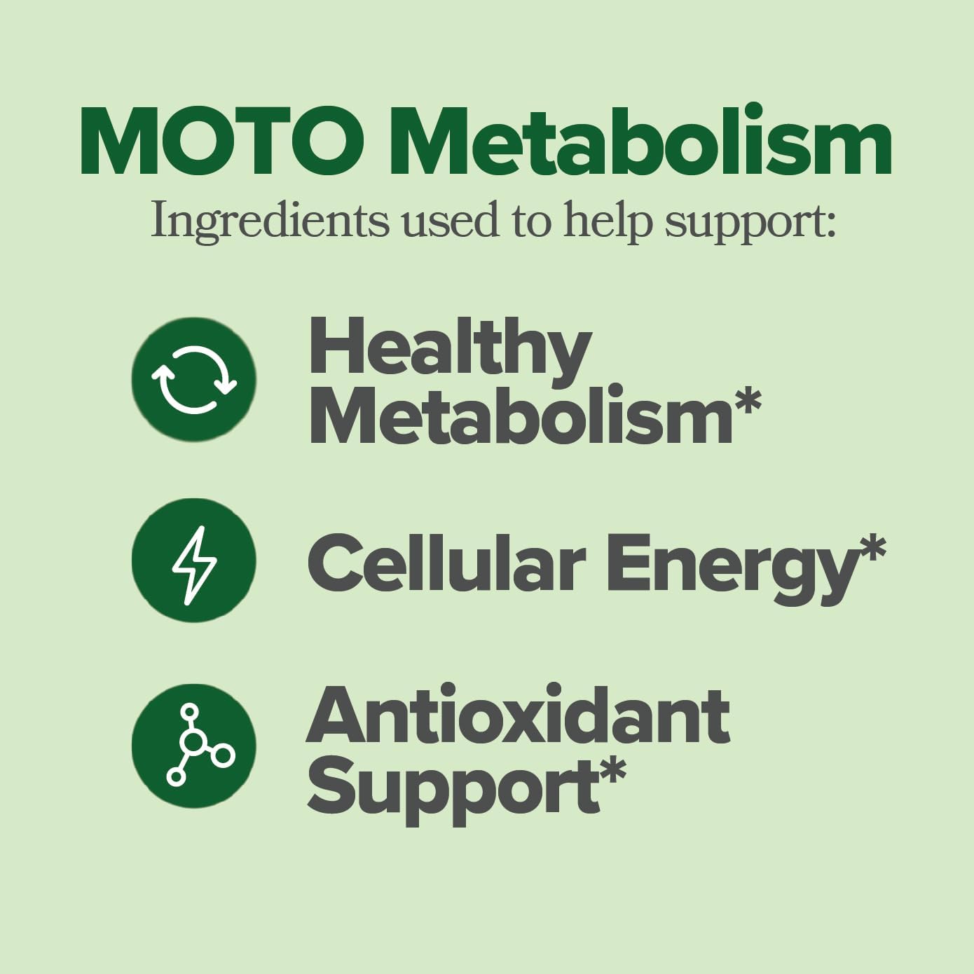 MOTO Women's Metabolism Support - Energy, Curb Cravings, Healthy Metabolism 30pc
