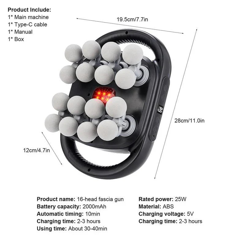 All-in-One Body Massager – 16 Heads for Stress Relief, Recovery & Daily Comfort